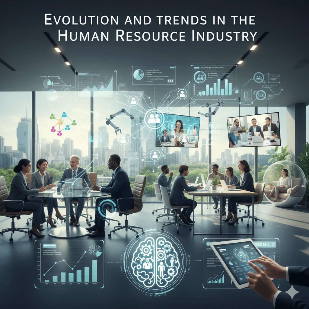 Human resource industry trends - modern HR professionals collaborating in workplace