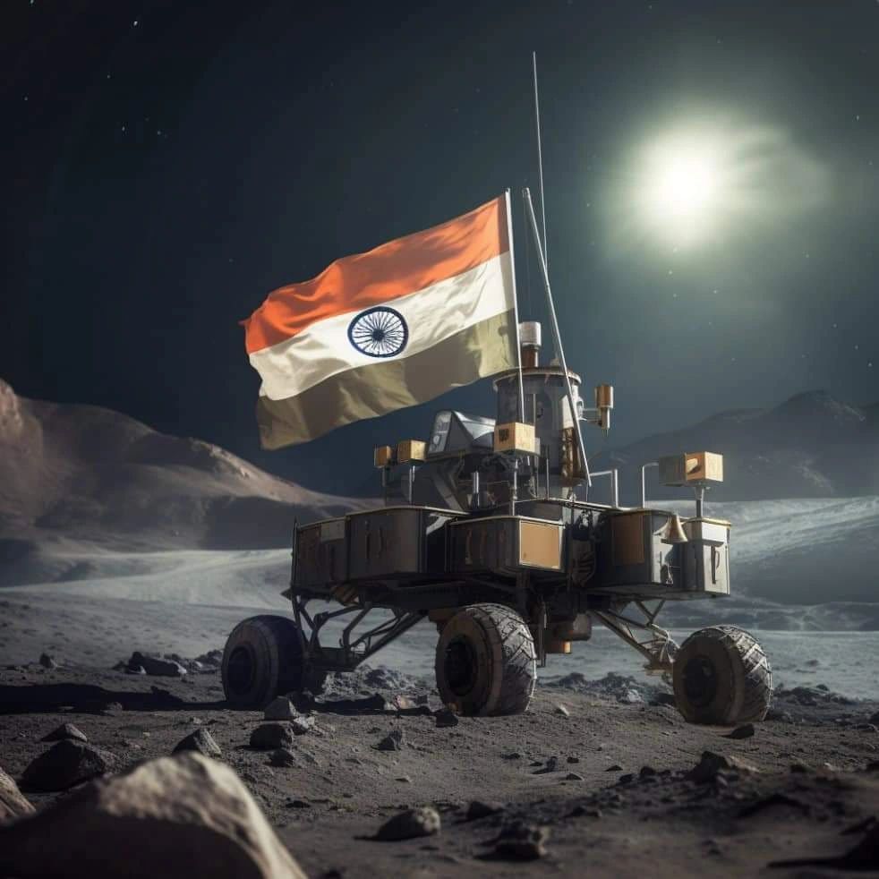 Chandrayaan-3 moon mission - India's historic lunar landing celebration