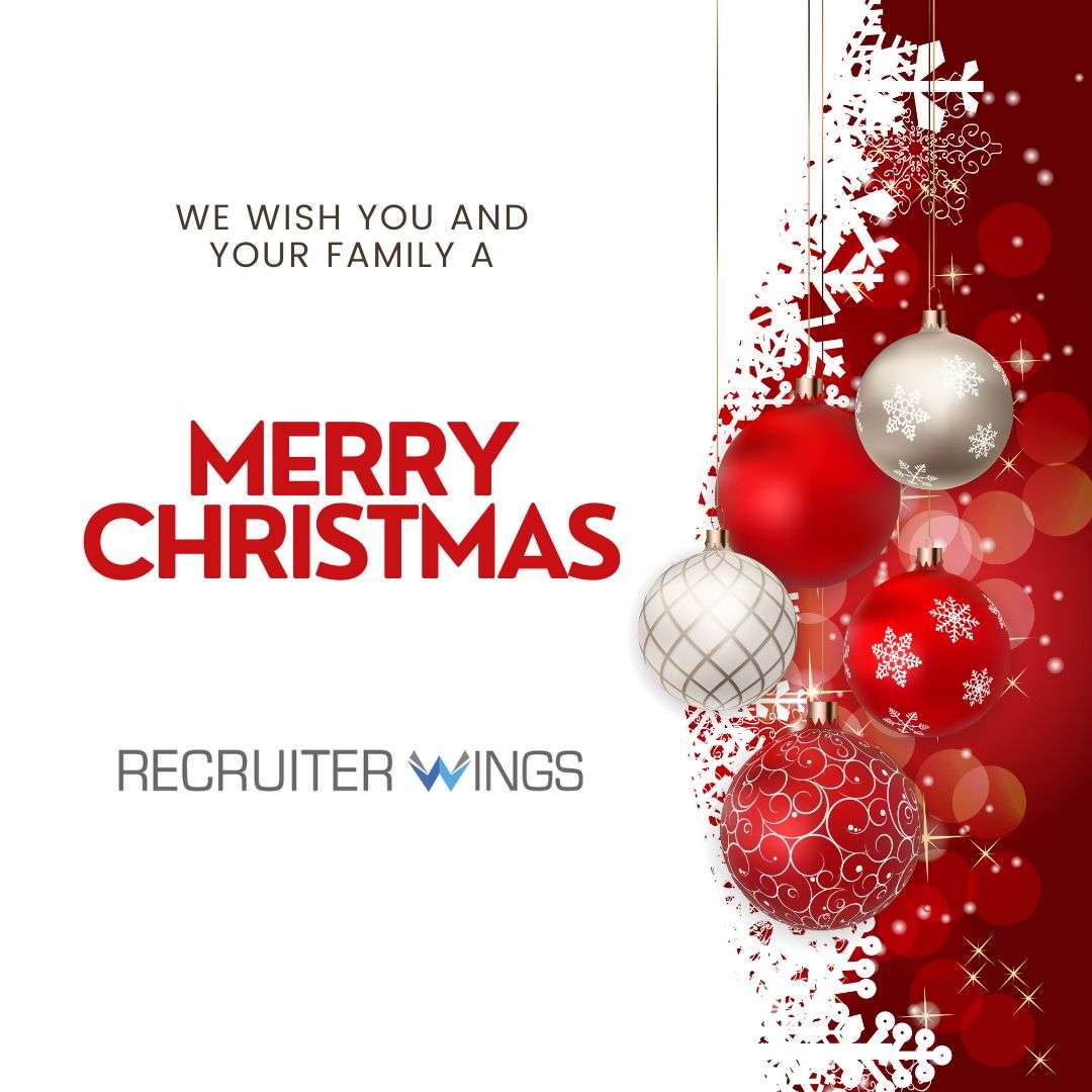 Christmas spirit at Recruiter Wings, holiday, celebration, team