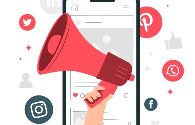 Social media recruitment showing LinkedIn Facebook and Twitter platforms for hiring