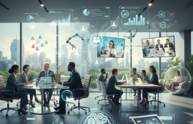 Human resource industry trends - modern HR professionals collaborating in workplace