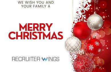 Christmas spirit at Recruiter Wings, holiday, celebration, team